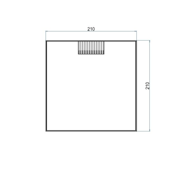 Produktbild UBD 210 208  -  Unterflur-Bodendose UBD 210 inkl. belegtem Deckel aus Chromstahl, geschliffen, und 1 Bürstenauslass